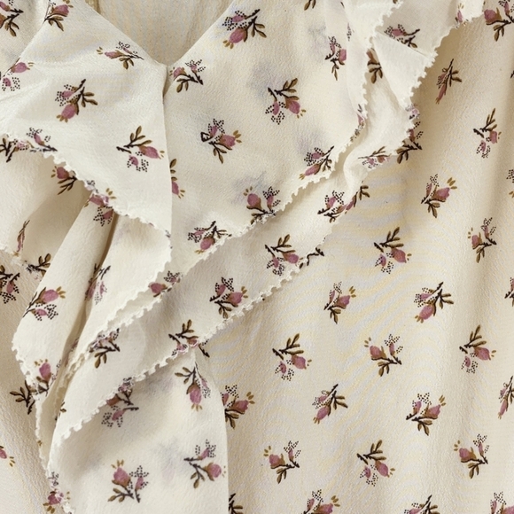 Rebecca Taylor Women's Skirt Attached Ruffled Mini Dress - 10 - Picture 4 of 8